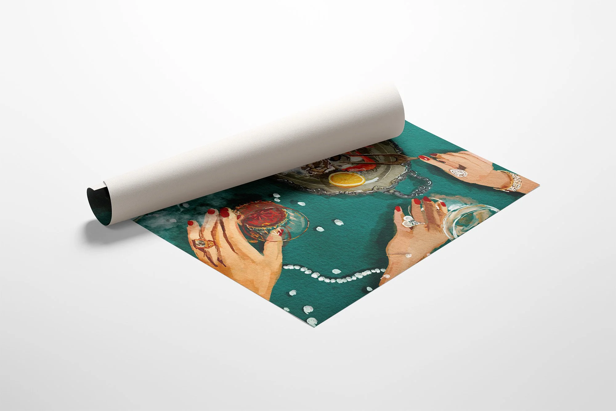 Luxury dinner - canvas — Ekaterina Zagorska Art